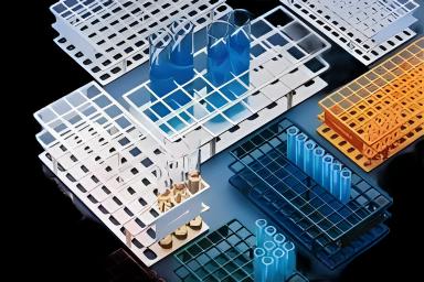 Test Tube Rack Nalgene™ Unwire™ 72 Place 16 mm Tube Size Orange 24.8 X 12.7 cm - 1480947