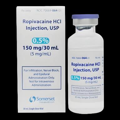 Ropivacaine HCl 0.5% Injection 5 mg/mL 30 mL Vial - Somerset Therapeutics