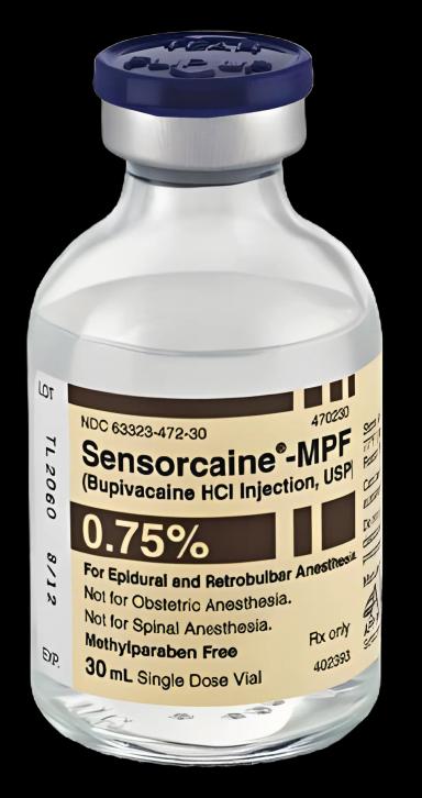 Sensorcaine® - MPF Bupivacaine HCl, Preservative Free 0.75%, 7.5 mg / mL Injection Single-Dose Vial 30 mL