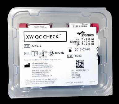 Hematology Control Set for Sysmex XW-100 - XW QC CHECK with Multiple Parameters