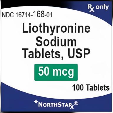 Liothyronine Sodium 50 mcg Tablet Bottle 100 Tablets - 16714016801