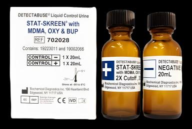 Detectabuse® Stat-Skreen® H Drugs of Abuse Control Set with MDMA, OXY, BUP - 2 X 20 mL