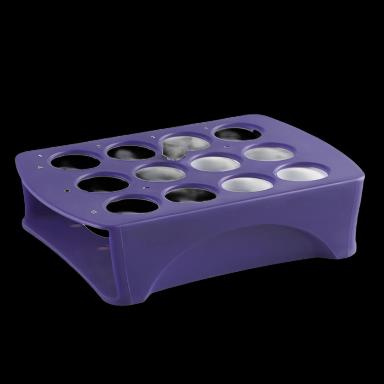 Universal Polypropylene Test Tube Rack 12-Place for 15 to 50 mL Tubes - Purple