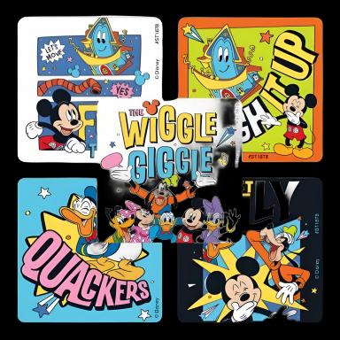 SmileMakers® 100 per Roll Let's get silly with Mickey and friends Sticker 2-1/2 Inch
