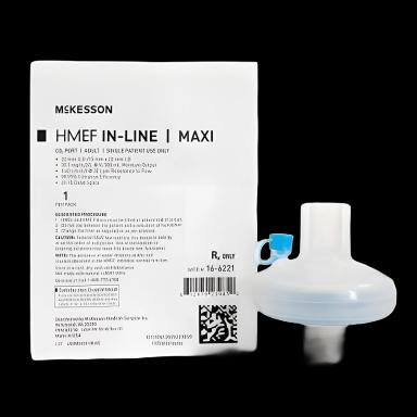 McKesson Maxi In-Line Heat and Moisture Exchanger with Filter for Adult Respiratory Care