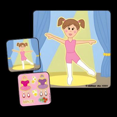 Make-A-Sticker™ Ballerina Themed Stickers for Pediatric Patient Engagement, 90 per Unit