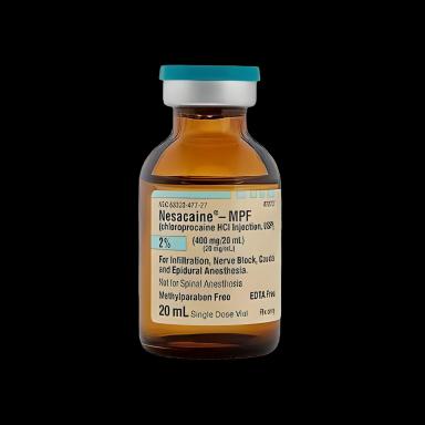 Nesacaine® Chloroprocaine HCl 2%, 20 mg / mL Injection Multiple-Dose Vial 20 mL