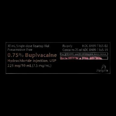 Bupivacaine HCl, Preservative Free 0.75%, 7.5 mg / mL Injection Single-Dose Vial 30 mL - 00409116502