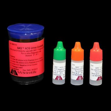 Fertility Test Control Set Human Chorionic Godadotropin (hCG) Urine Positive Level / Negative Level Positive 25 mIU/mL, 250 mIU/mL