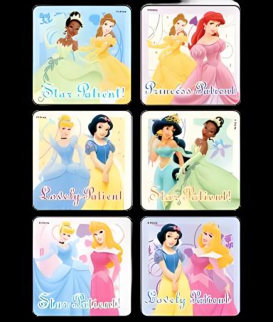 Kids Love Stickers® 90 per Pack Disney Princess Patient - New Classics Sticker 2-1/2 Inch