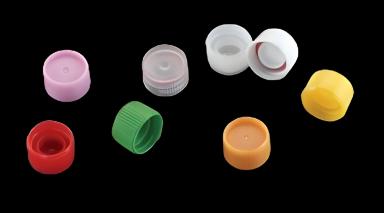 T340 Series Orange Polypropylene Washer Seal for Micrewtube Microcentrifuge Tubes - Non-Sterile with Loop