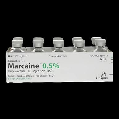 Marcaine™ Bupivacaine HCl, Preservative Free 0.5% Injection Single-Dose Vial 10 mL