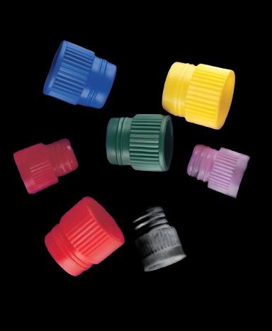 Stockwell Scientific Tube Closure LDPE Hollow Top Plug Cap Green 12 mm For 12 mm Test Tubes NonSterile
