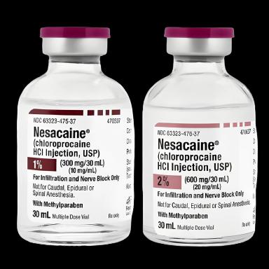 Nesacaine® Chloroprocaine HCl 1%, 10 mg / mL Injection Multiple-Dose Vial 30 mL - 63323047537