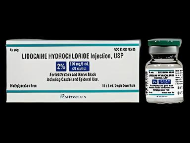 Lidocaine HCl Injection 2% 20mg/mL, Preservative-Free, Single-Dose Vial 5mL - AuroMedics