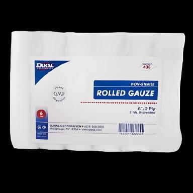 Conforming Bandage Dukal™ 6 Inch X 5 Yard 6 per Pack NonSterile 2-Ply Roll Shape