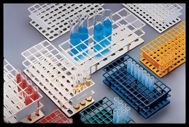 Nalgene Unwire Test Tube Rack, 24-Place, 30mm, Orange, Acetal Plastic