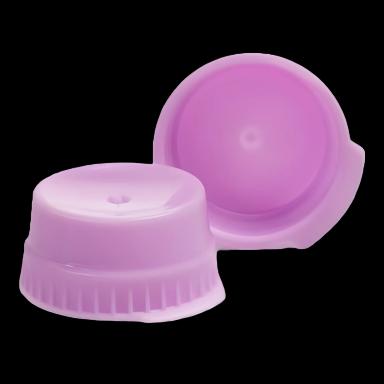 McKesson Lavender Snap Cap for 16mm Tubes - Polyethylene Tube Closure for Laboratory Use