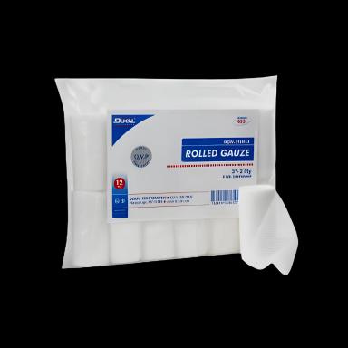 Conforming Bandage Dukal™ 3 Inch X 5 Yard 12 per Pack NonSterile 2-Ply Roll Shape