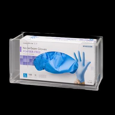 Acrylic Glove Box Holder Wall Mounted, 1-Box Capacity, Clear, for Medical Facilities