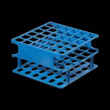 Nalgene™ Unwire™ Half Rack Test Tube Rack, 36-Place, 13mm Tubes, Blue, Autoclavable