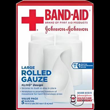 Conforming Bandage Band-Aid® 4 Inch X 3-3/5 Yard 5 per Pack Sterile Roll Shape