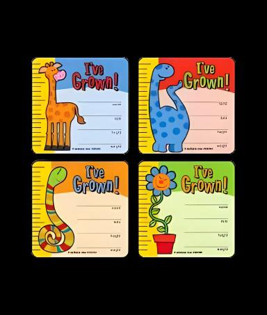 Kids Love Stickers® 90 per Roll I've Grown - Cute Animals Assorted Medical Sticker 2-1/2 Inch