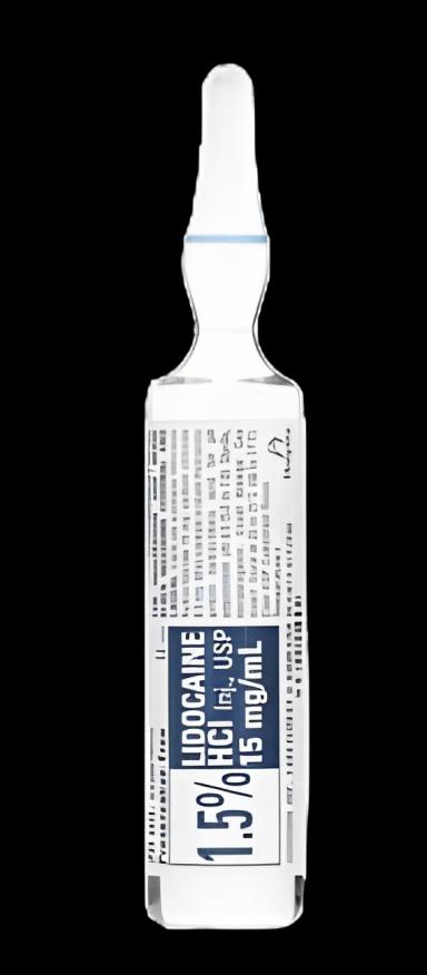Lidocaine HCl, Preservative Free 1.5%, 15 mg / mL Injection Ampule 20 mL