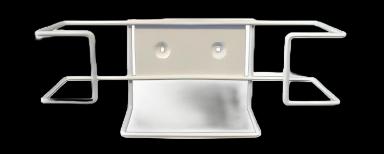 Glove Box Holder Dual Wire Horizontal or Vertical Mounted 1-Box Horizontal / 2-Box Vertical Capacity White 3-1/2 X 3-1/2 X 11 Inch Coated Wire