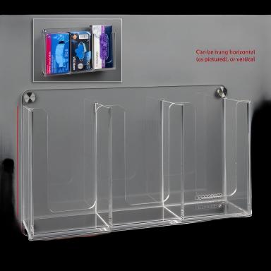Poltex Acrylic Glove Box Holder for 3 Boxes, Wall Mount, Clear - Medical Grade Storage