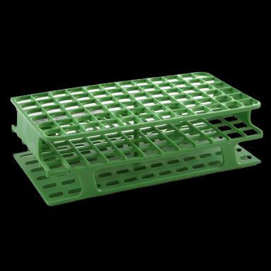 OneRack® Full Size Test Tube Rack, 72 Place, 5-10 mL, Polypropylene, Green - HS27551C