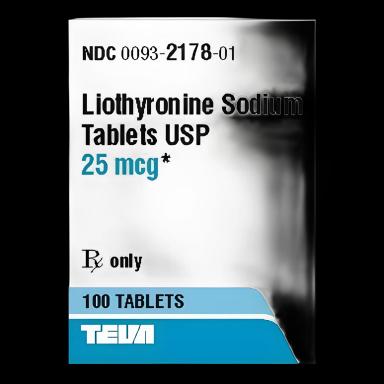 Liothyronine Sodium 25 mcg Tablet Bottle 100 Tablets - 00093217801