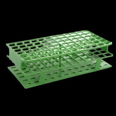 OneRack® Full Size 72-Place Test Tube Rack for 5 to 10 mL Tubes, Green, Polypropylene - HS27552C